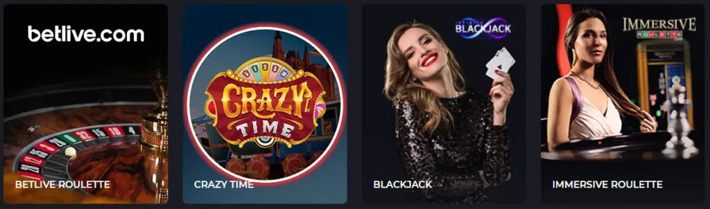verscheidenheid aan casinospellen BETLIVE
